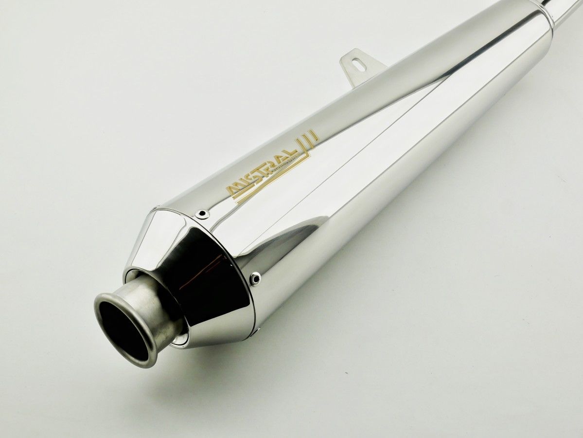Mistral BSA GDS polished Classic Exhaust - MGH-GDS650-P