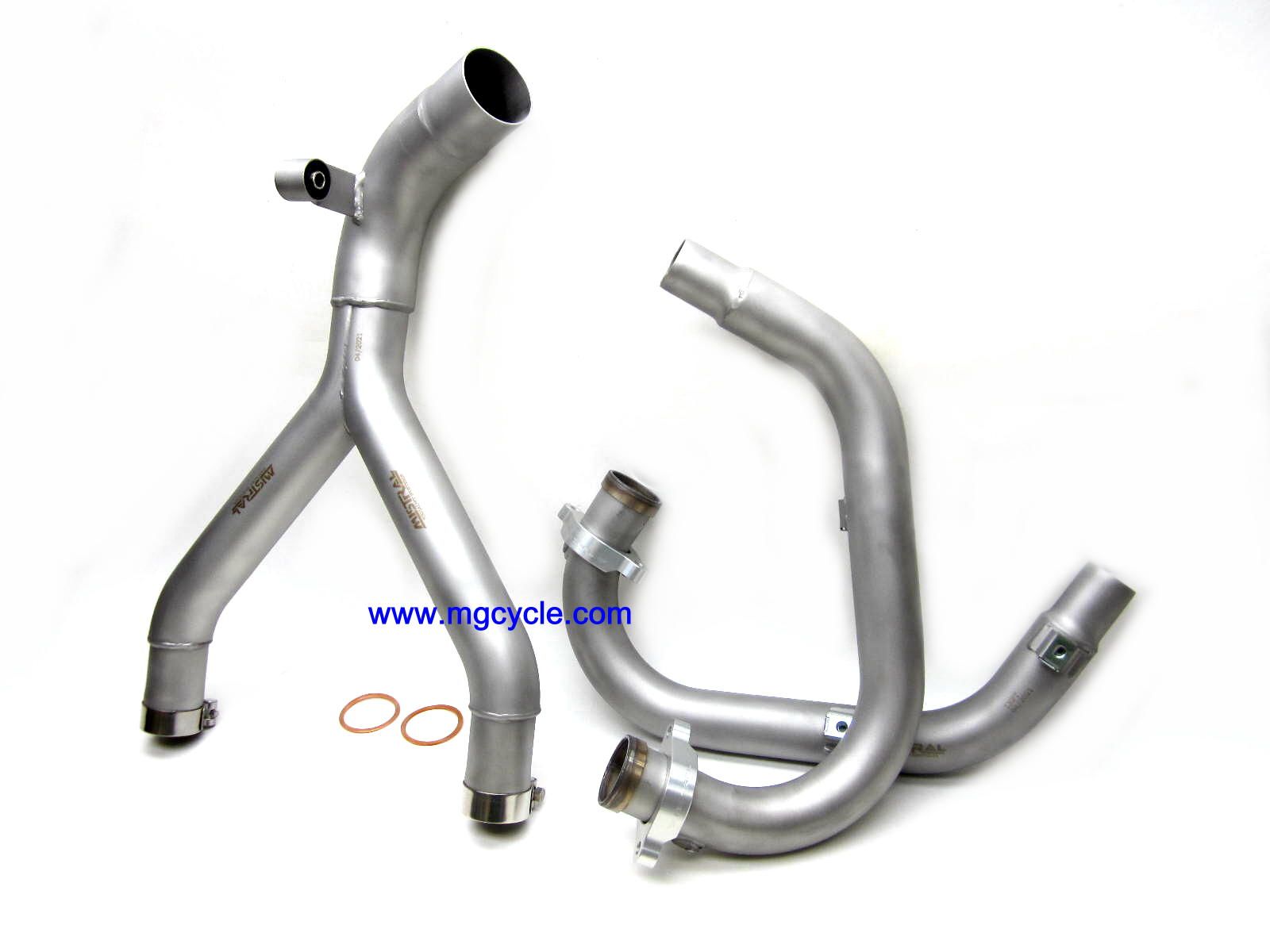 Mistral 2021 V85TT head pipe & Y pipe kit, EURO 5 approved