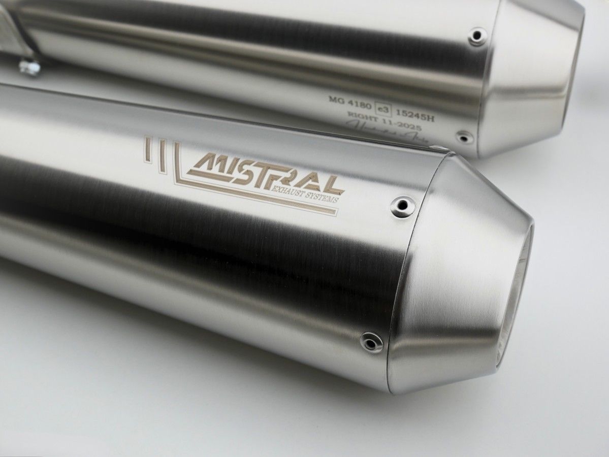 Full Mistral exhaust system (polished w/CAT) for Kawasaki W800
