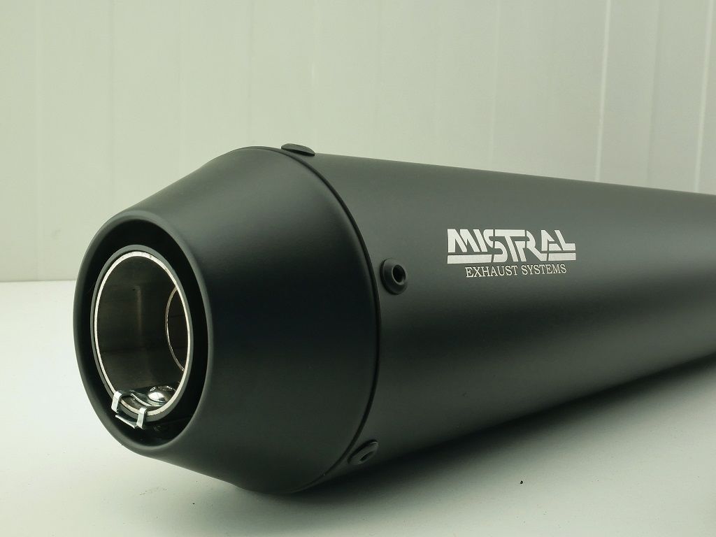 Black painted conical exhaust Royal Enfield ShotGun 650 E5+