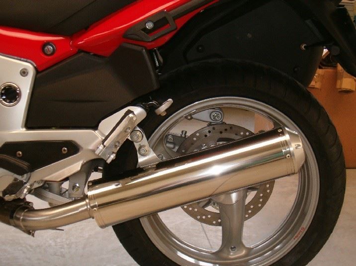 Mistral polished stainless round muffler Sport 1200 2V