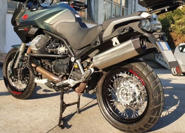 Mistral Satin/matte Exagon exhaust Moto Guzzi Stelvio 1200