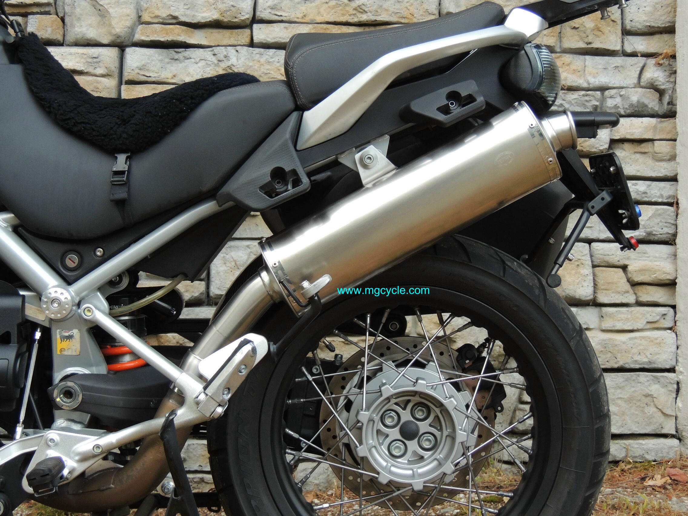 Mistral POLISHED stainless steel oval muffler for Stelvio & NTX