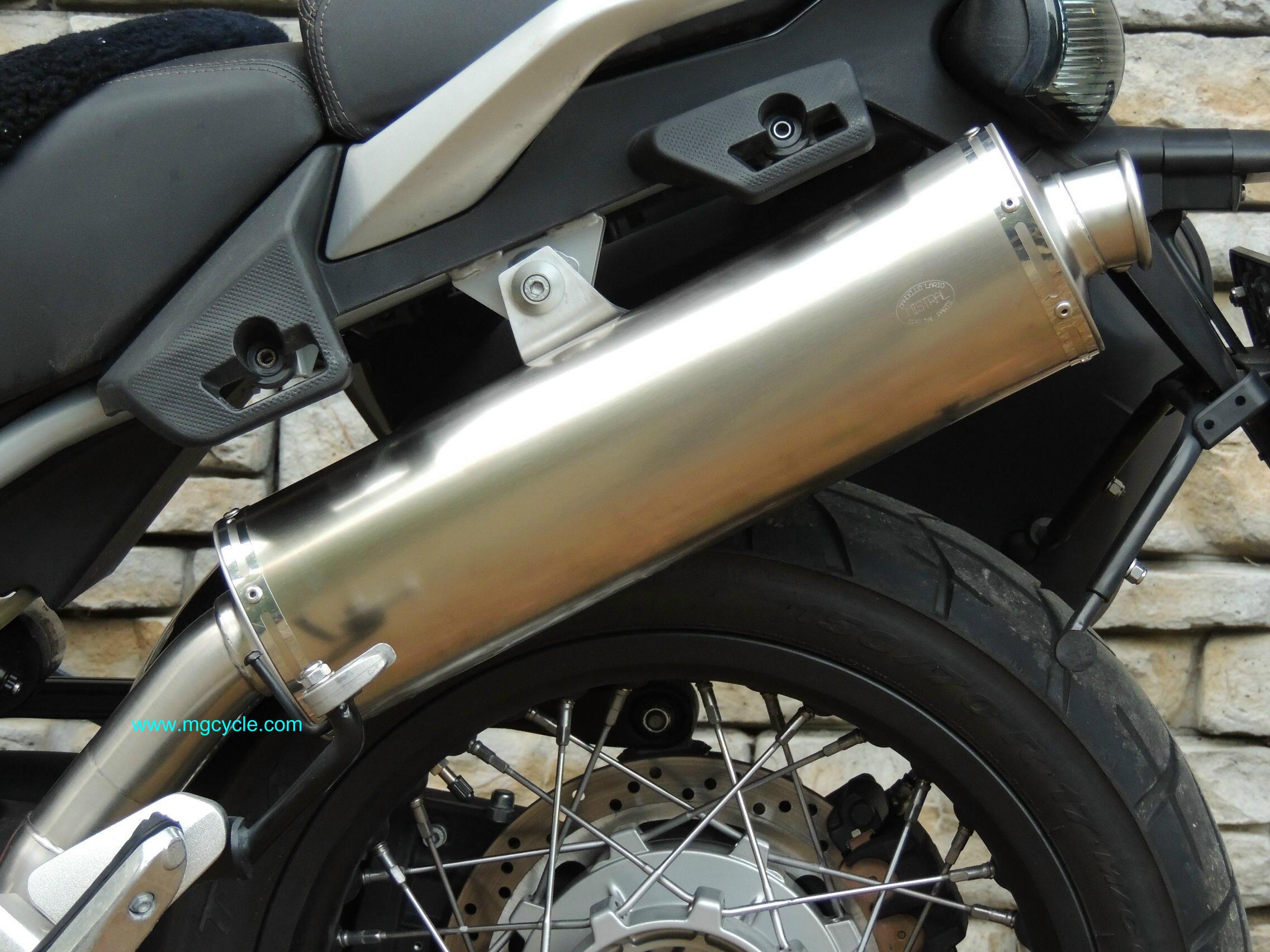 Mistral POLISHED stainless steel oval muffler for Stelvio & NTX