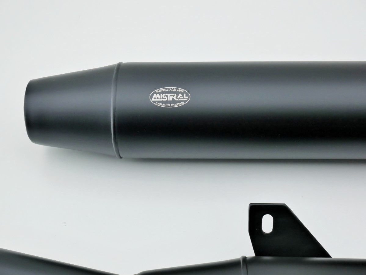 Mistral muffler set for V65 Lario - polished