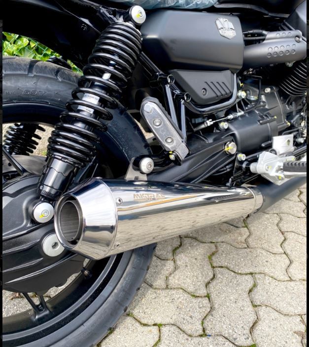 Mistral Polished Short muffler set V7 850 E5 2021+