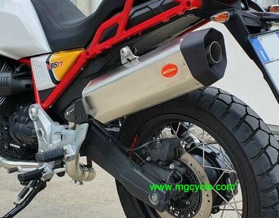 Mistral Ice Gray EXAGON slip-on muffler 2019-20 V85TT (E4)