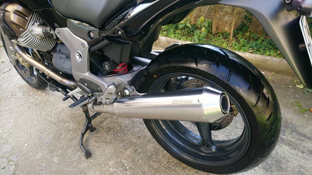 Satin/matte conical Exhaust Breva 850 - 1100