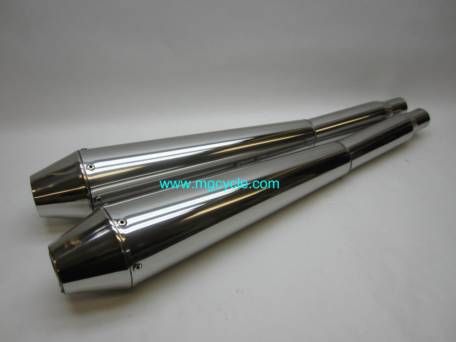 Mistral polished conical exhaust for California III