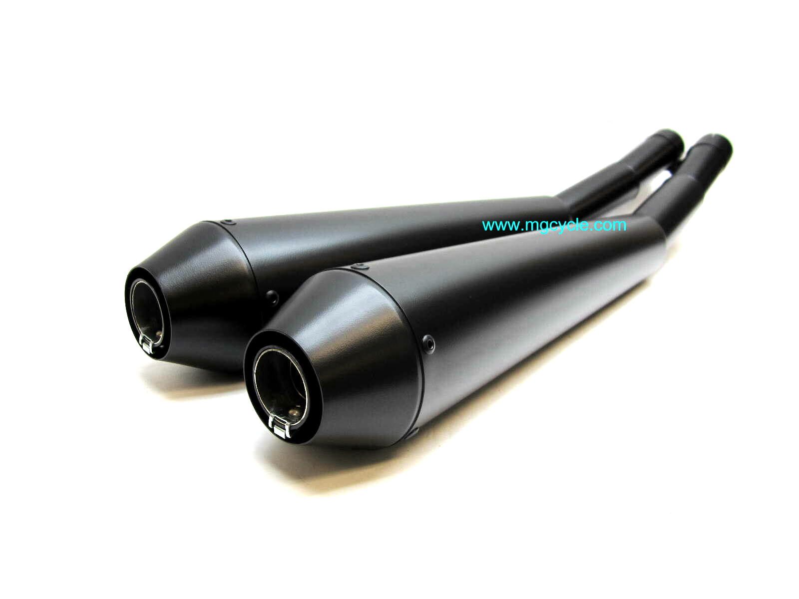 Black Mistral Conical slip-on muffler set 850 LeMans LM II CX100