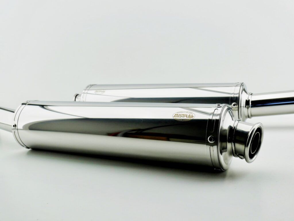 Mistral POLISHED round exhaust for LeMans 3 and 1000 (4 & 5)