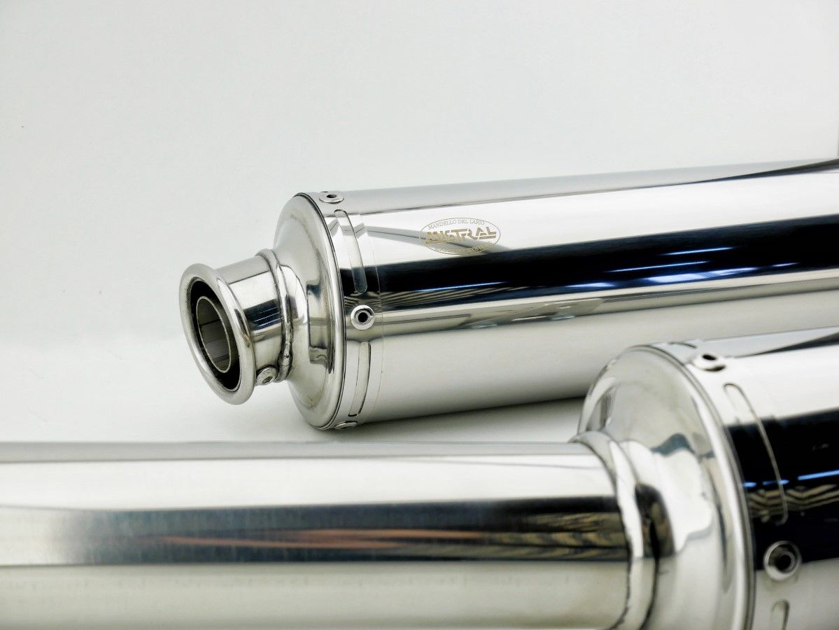 Mistral POLISHED round exhaust for LeMans 3 and 1000 (4 & 5)