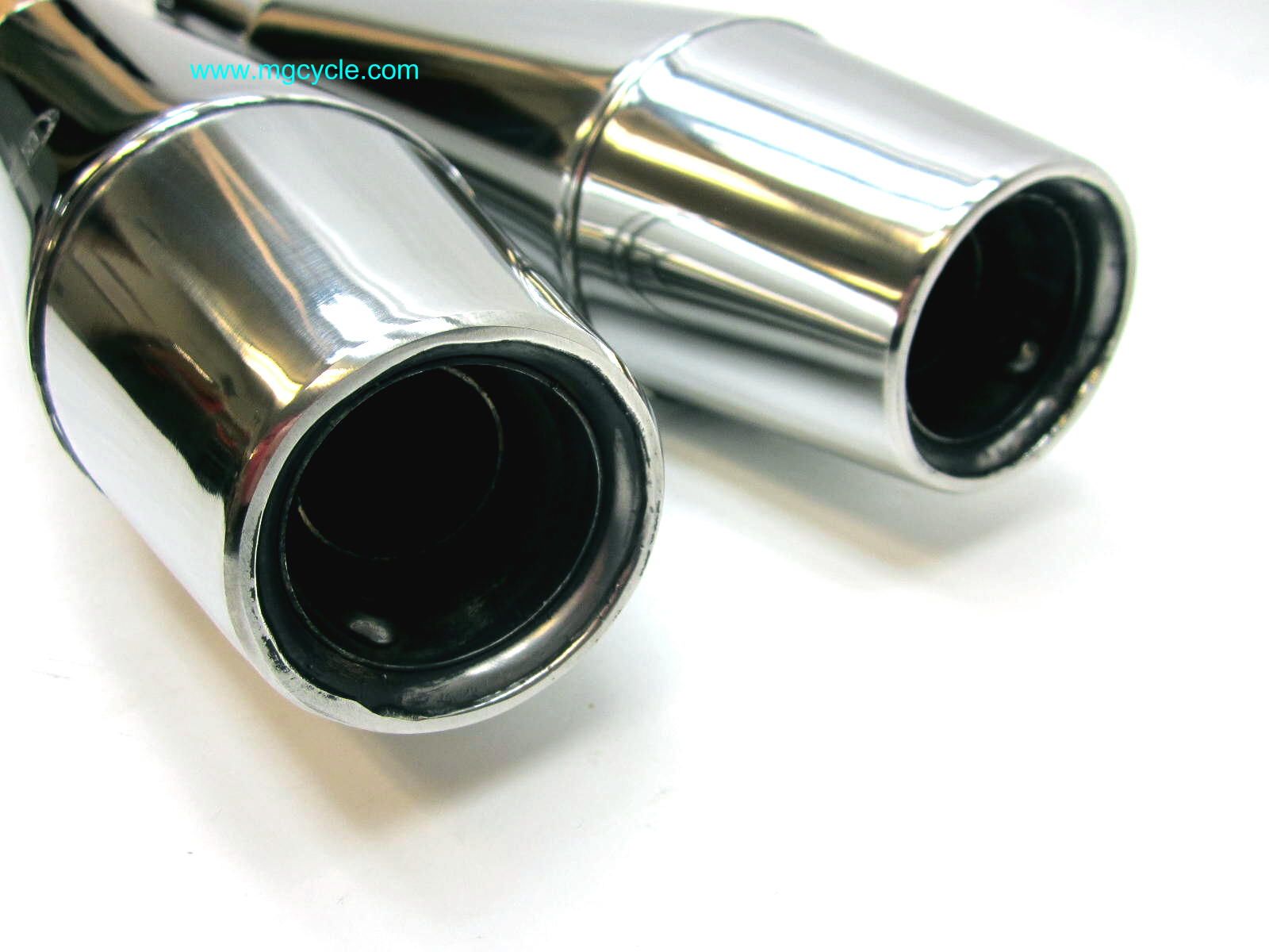 Mistral muffler set for V65 Lario - polished