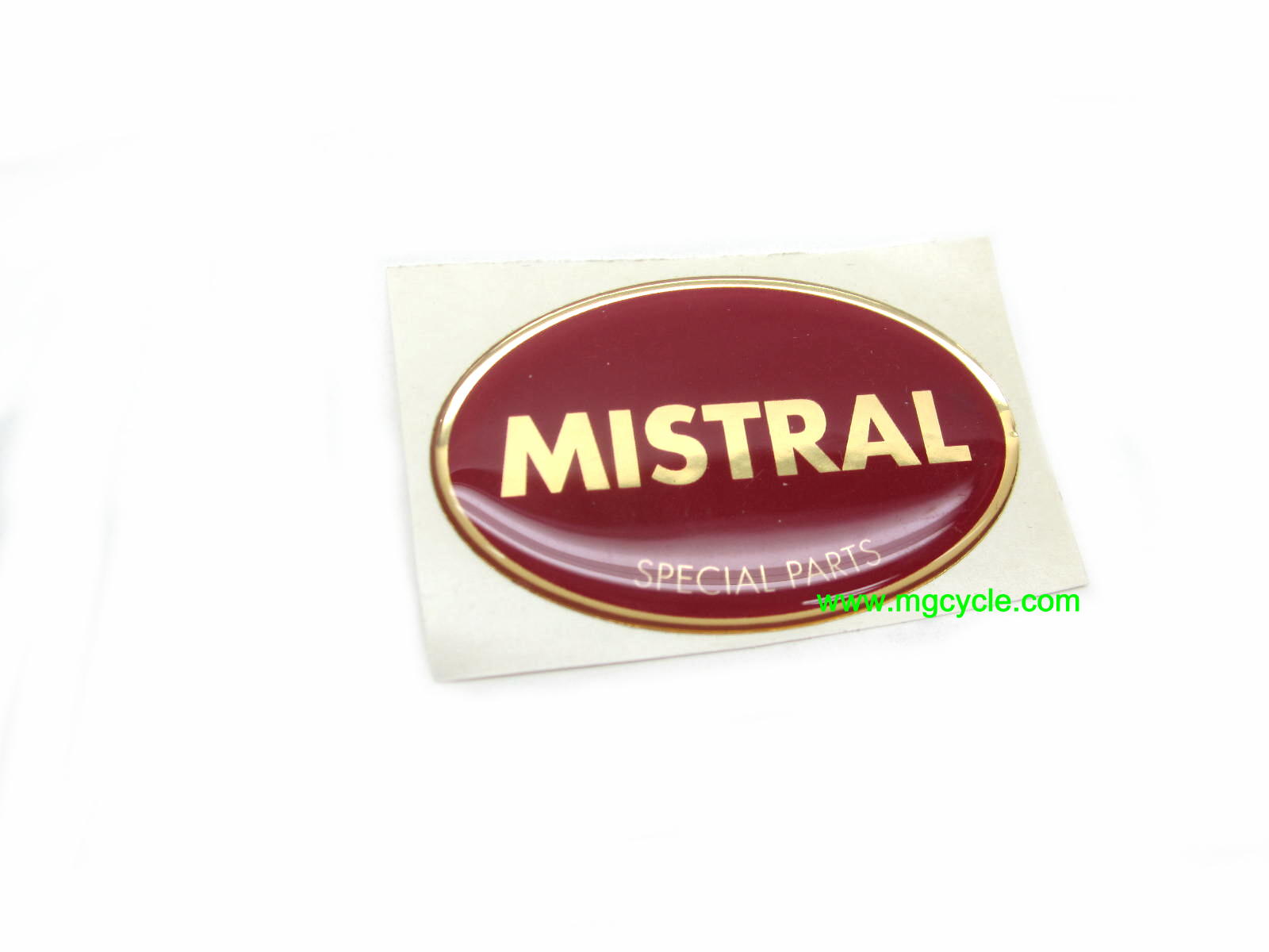 Mistral sticker, metallic vinyl 55mm x 35mm - Click Image to Close