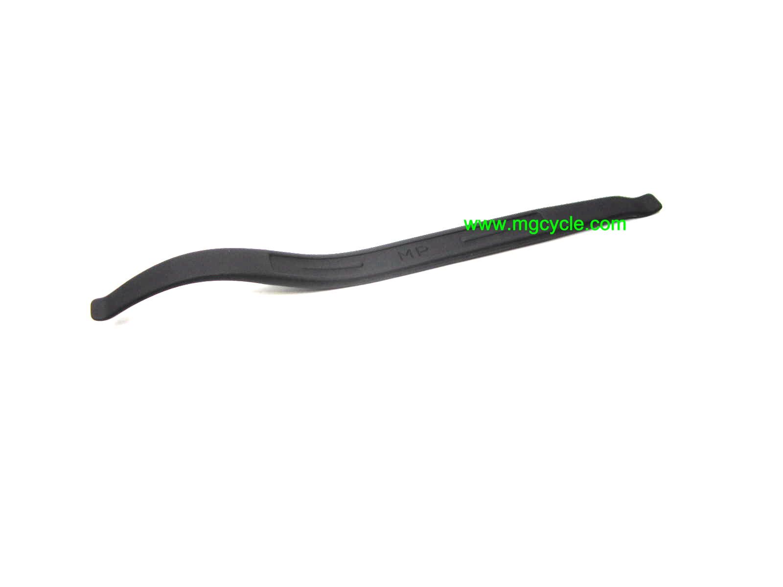 Super tire iron, curved and 15 inches long